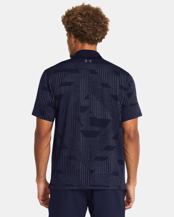 Men's UA Playoff Geo Jacquard Polo in Blue image number 1